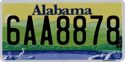 AL license plate 6AA8878