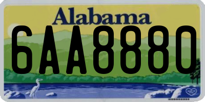 AL license plate 6AA8880