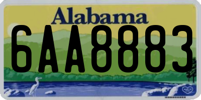 AL license plate 6AA8883
