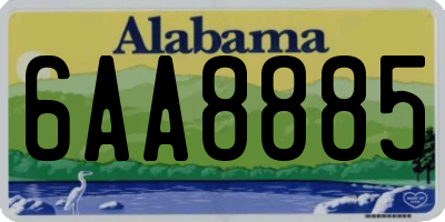 AL license plate 6AA8885