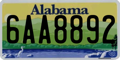 AL license plate 6AA8892