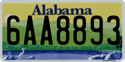 AL license plate 6AA8893