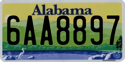 AL license plate 6AA8897