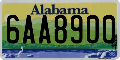 AL license plate 6AA8900
