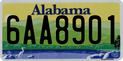 AL license plate 6AA8901