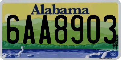 AL license plate 6AA8903