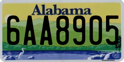 AL license plate 6AA8905