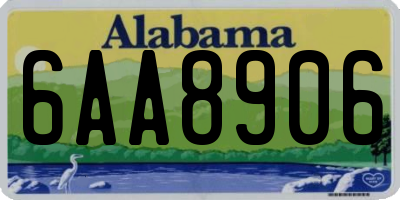AL license plate 6AA8906