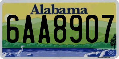 AL license plate 6AA8907