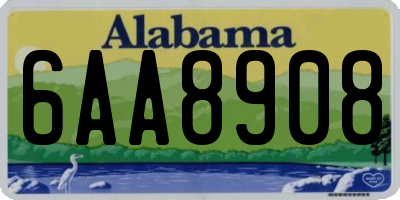 AL license plate 6AA8908