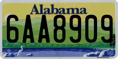 AL license plate 6AA8909
