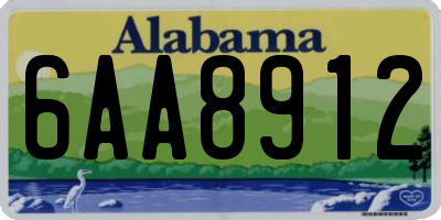 AL license plate 6AA8912