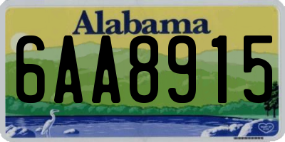 AL license plate 6AA8915