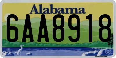 AL license plate 6AA8918