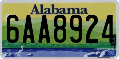 AL license plate 6AA8924