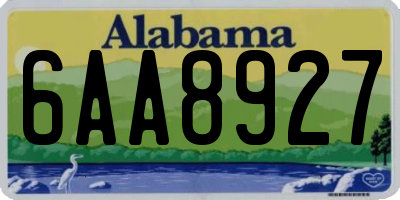 AL license plate 6AA8927