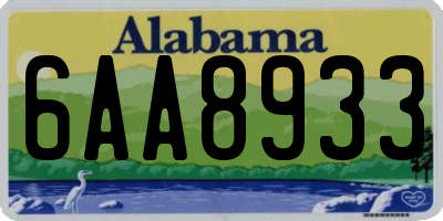 AL license plate 6AA8933