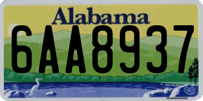 AL license plate 6AA8937