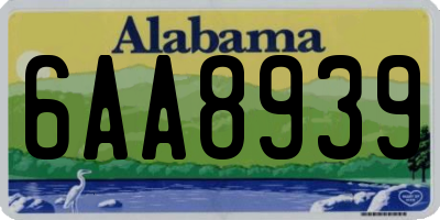AL license plate 6AA8939