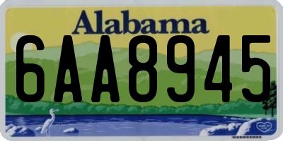 AL license plate 6AA8945