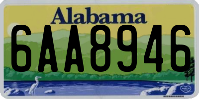 AL license plate 6AA8946