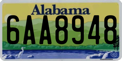 AL license plate 6AA8948