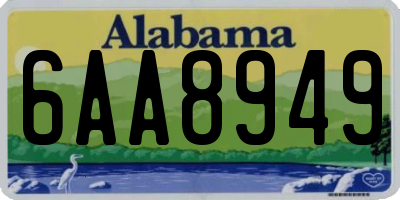 AL license plate 6AA8949