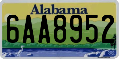 AL license plate 6AA8952