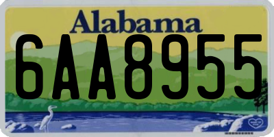 AL license plate 6AA8955