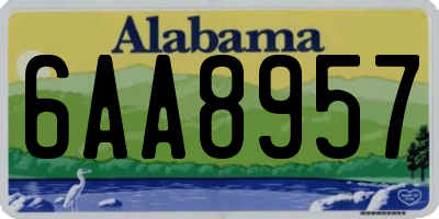AL license plate 6AA8957