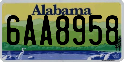 AL license plate 6AA8958