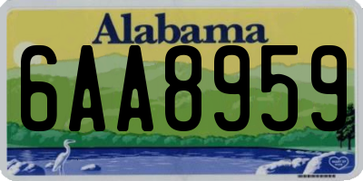 AL license plate 6AA8959