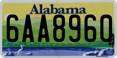 AL license plate 6AA8960
