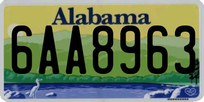 AL license plate 6AA8963