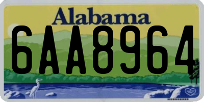 AL license plate 6AA8964