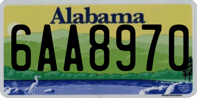 AL license plate 6AA8970