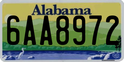 AL license plate 6AA8972