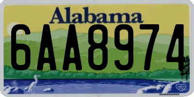 AL license plate 6AA8974