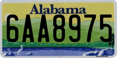 AL license plate 6AA8975