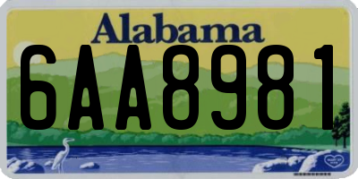 AL license plate 6AA8981