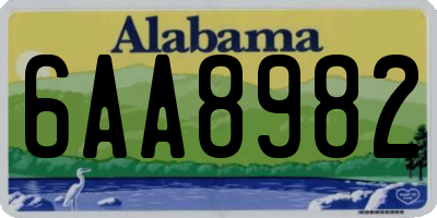 AL license plate 6AA8982