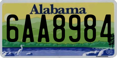 AL license plate 6AA8984