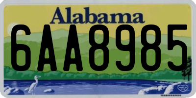 AL license plate 6AA8985
