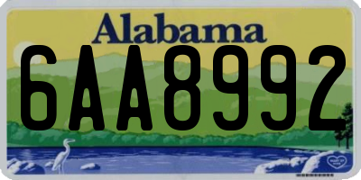 AL license plate 6AA8992