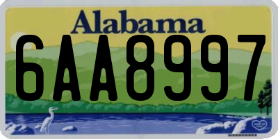 AL license plate 6AA8997