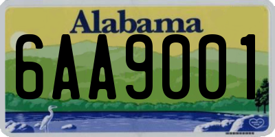 AL license plate 6AA9001