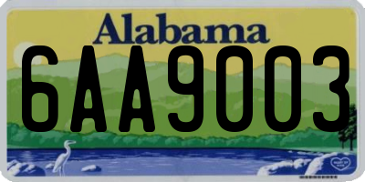 AL license plate 6AA9003