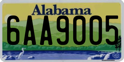 AL license plate 6AA9005