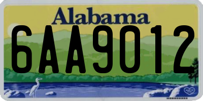 AL license plate 6AA9012