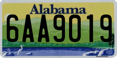 AL license plate 6AA9019